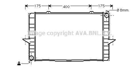 VO2148 AVA QUALITY COOLING Радиатор, охлаждение двигателя