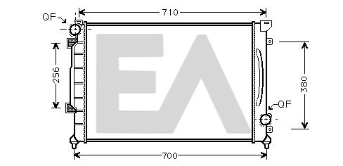 31R02032 EACLIMA Радиатор, охлаждение двигателя