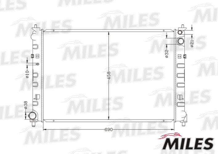 ACRB368 MILES Радиатор, охлаждение двигателя