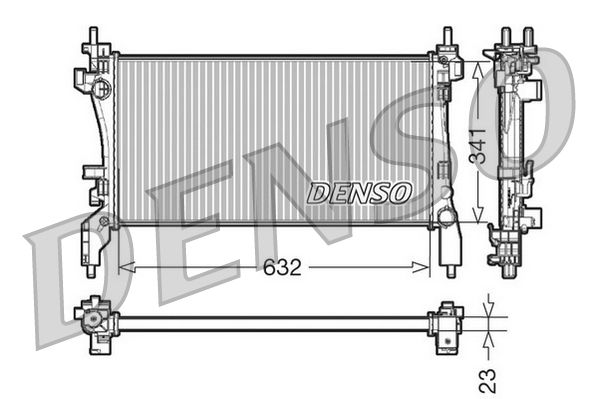 DRM07040 DENSO Радиатор, охлаждение двигателя