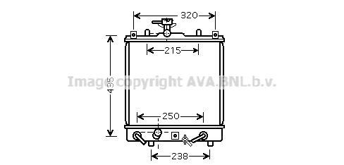 SZ2095 AVA QUALITY COOLING Радиатор, охлаждение двигателя