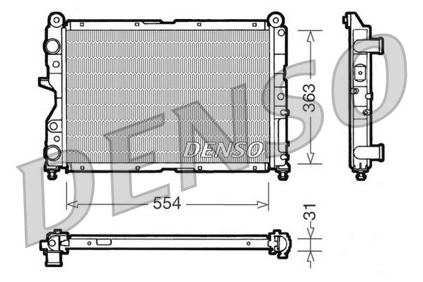 DRM09132 DENSO Радиатор, охлаждение двигателя