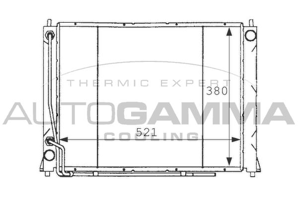 101256 AUTOGAMMA Радиатор, охлаждение двигателя