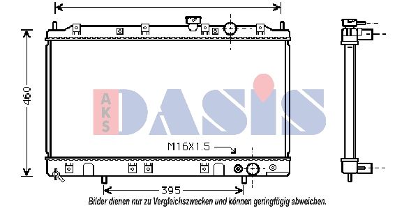 140023N AKS DASIS Радиатор, охлаждение двигателя