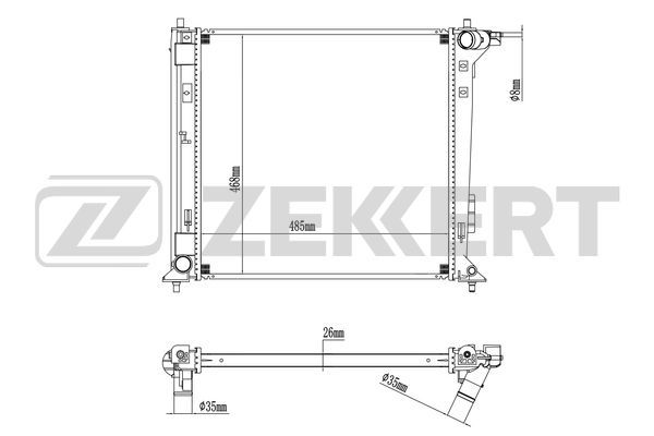 MK1604 ZEKKERT Радиатор, охлаждение двигателя