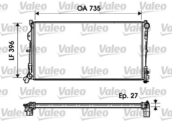 732956 VALEO Радиатор, охлаждение двигателя