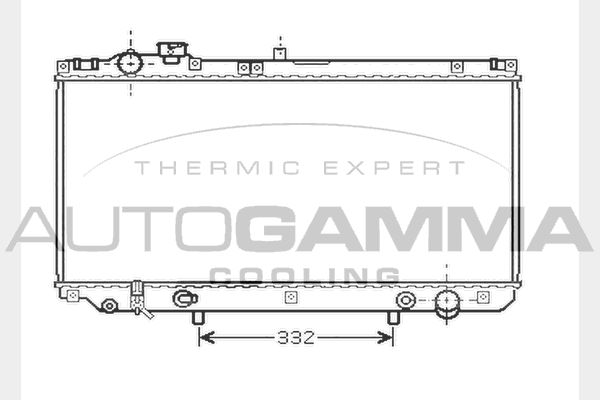 104281 AUTOGAMMA Радиатор, охлаждение двигателя