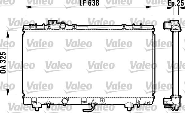 734176 VALEO Радиатор, охлаждение двигателя