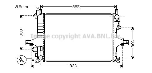 VOA2114 AVA QUALITY COOLING Радиатор, охлаждение двигателя