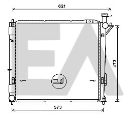31R28098 EACLIMA Радиатор, охлаждение двигателя