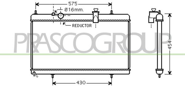 CI522R003 PRASCO Радиатор, охлаждение двигателя