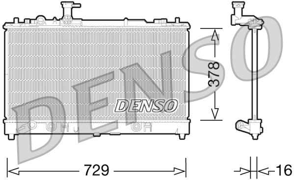 DRM44026 DENSO Радиатор, охлаждение двигателя