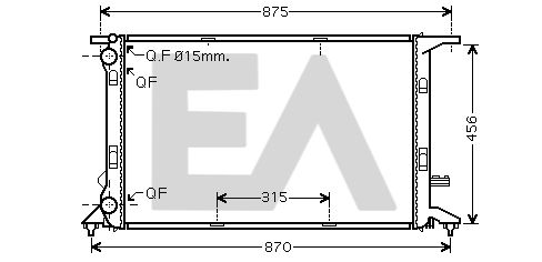 31R02102 EACLIMA Радиатор, охлаждение двигателя