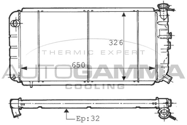 100752 AUTOGAMMA Радиатор, охлаждение двигателя