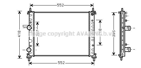 FT2326 AVA QUALITY COOLING Радиатор, охлаждение двигателя