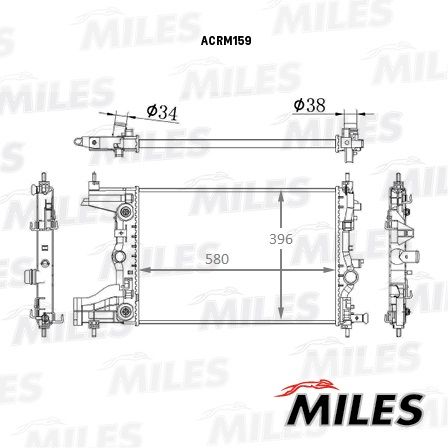 ACRM159 MILES Радиатор, охлаждение двигателя