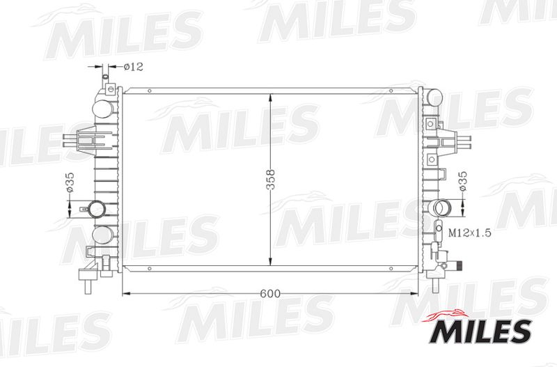 ACRM031 MILES Радиатор, охлаждение двигателя