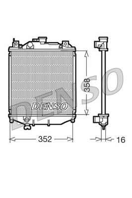 DRM47005 DENSO Радиатор, охлаждение двигателя