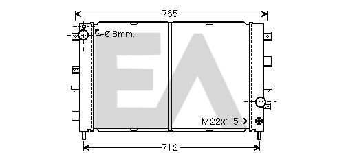 31R05060 EACLIMA Радиатор, охлаждение двигателя