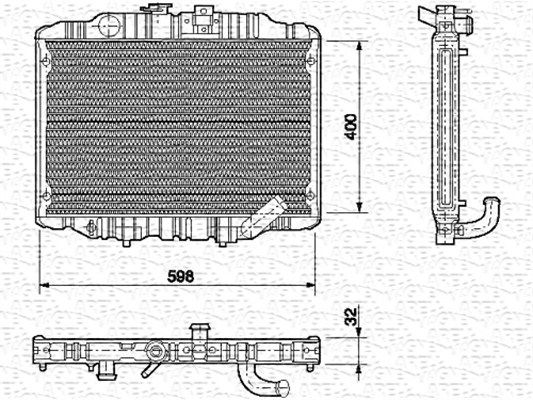 350213550000 MAGNETI MARELLI Радиатор, охлаждение двигателя