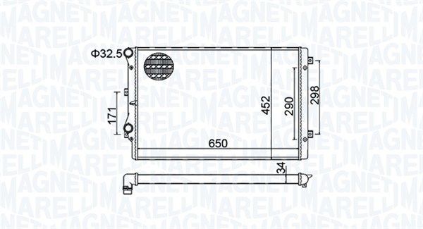 350213157800 MAGNETI MARELLI Радиатор, охлаждение двигателя