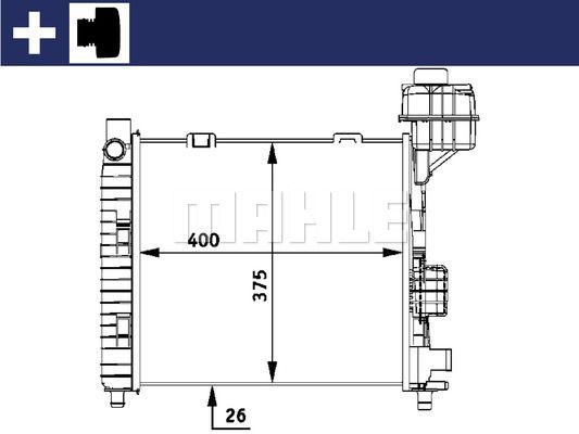 CR322000S MAHLE Радиатор, охлаждение двигателя