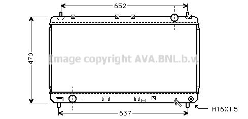 TO2247 AVA QUALITY COOLING Радиатор, охлаждение двигателя