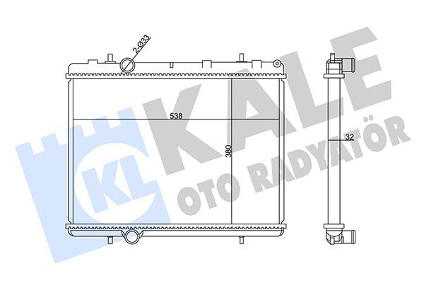 358990 KALE OTO RADYATÖR Радиатор, охлаждение двигателя