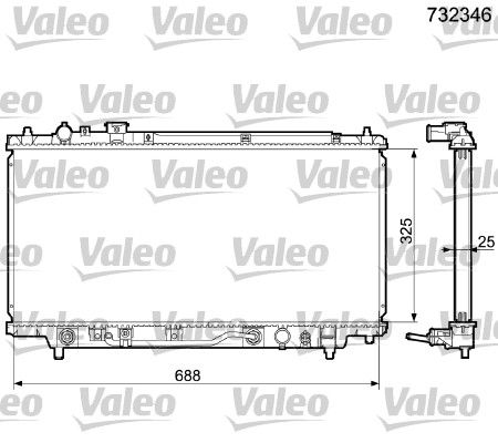 732346 VALEO Радиатор, охлаждение двигателя