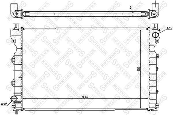 1026283SX STELLOX Радиатор, охлаждение двигателя