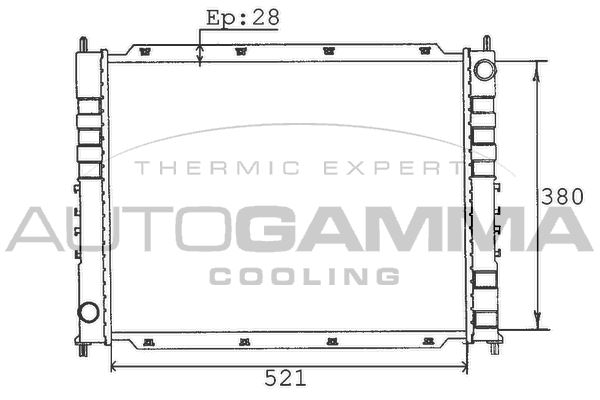100422 AUTOGAMMA Радиатор, охлаждение двигателя