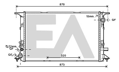 31R02058 EACLIMA Радиатор, охлаждение двигателя