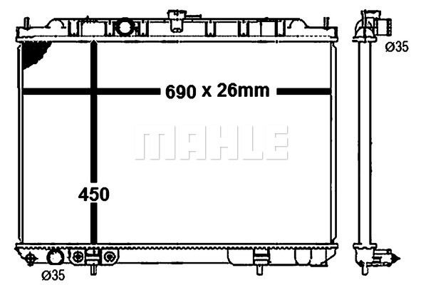 CR1877000S MAHLE Радиатор, охлаждение двигателя