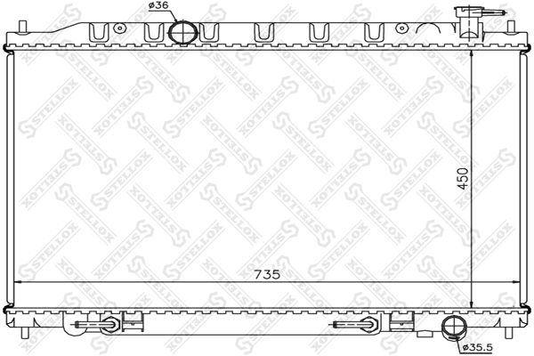 1025399SX STELLOX Радиатор, охлаждение двигателя