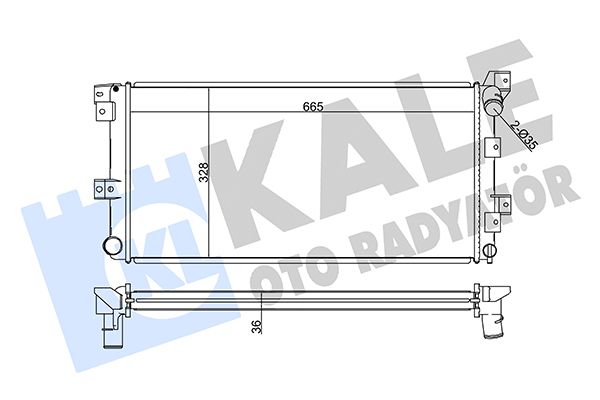 351935 KALE OTO RADYATÖR Радиатор, охлаждение двигателя