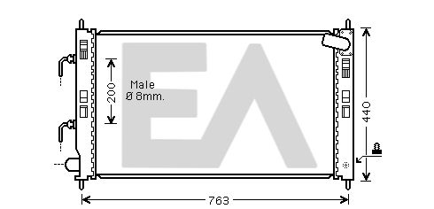 31R51114 EACLIMA Радиатор, охлаждение двигателя