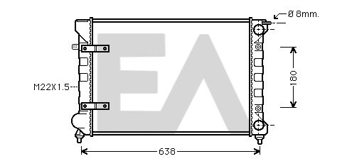 31R77024 EACLIMA Радиатор, охлаждение двигателя