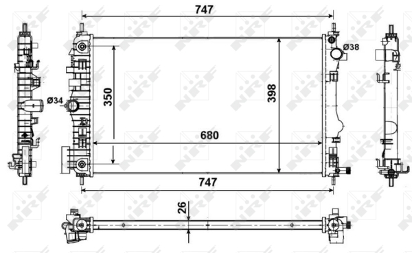 WG1722591 WILMINK GROUP Радиатор, охлаждение двигателя