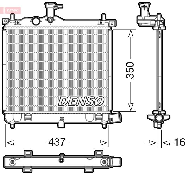 DRM41009 DENSO Радиатор, охлаждение двигателя