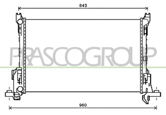 FT900R001 PRASCO Радиатор, охлаждение двигателя