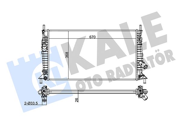 356300 KALE OTO RADYATÖR Радиатор, охлаждение двигателя