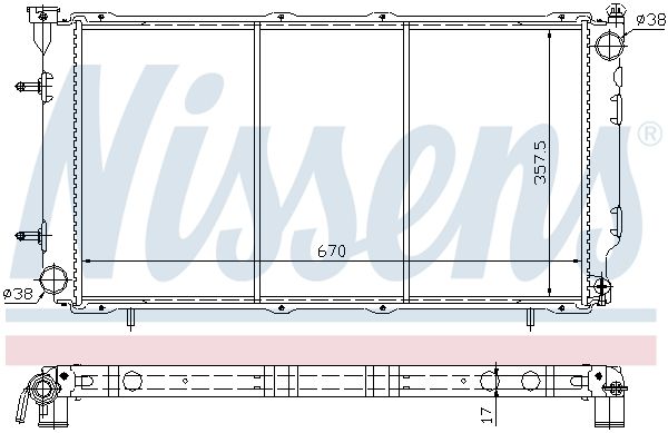 67700 NISSENS Радиатор, охлаждение двигателя