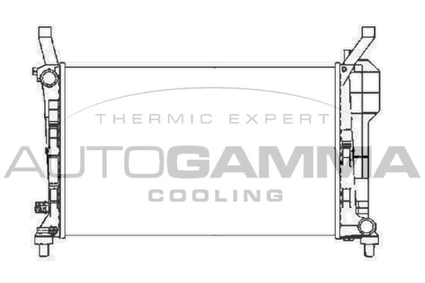 104684 AUTOGAMMA Радиатор, охлаждение двигателя