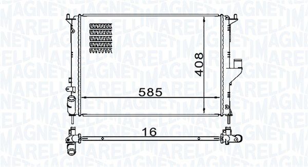 350213160900 MAGNETI MARELLI Радиатор, охлаждение двигателя