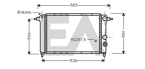 31R60024 EACLIMA Радиатор, охлаждение двигателя