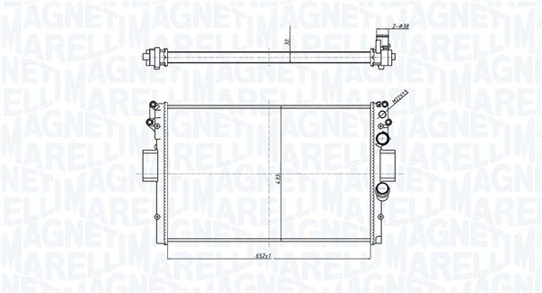 350213209400 MAGNETI MARELLI Радиатор, охлаждение двигателя