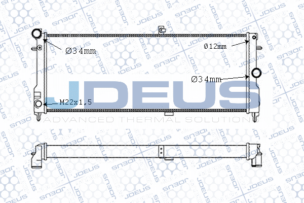 M0200080 JDEUS Радиатор, охлаждение двигателя