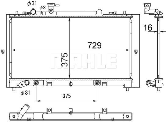 CR1885000S MAHLE Радиатор, охлаждение двигателя