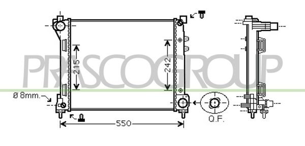 LA004R001 PRASCO Радиатор, охлаждение двигателя