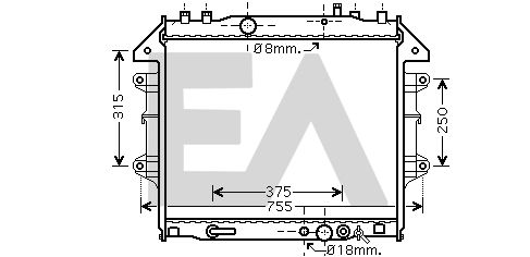 31R71245 EACLIMA Радиатор, охлаждение двигателя